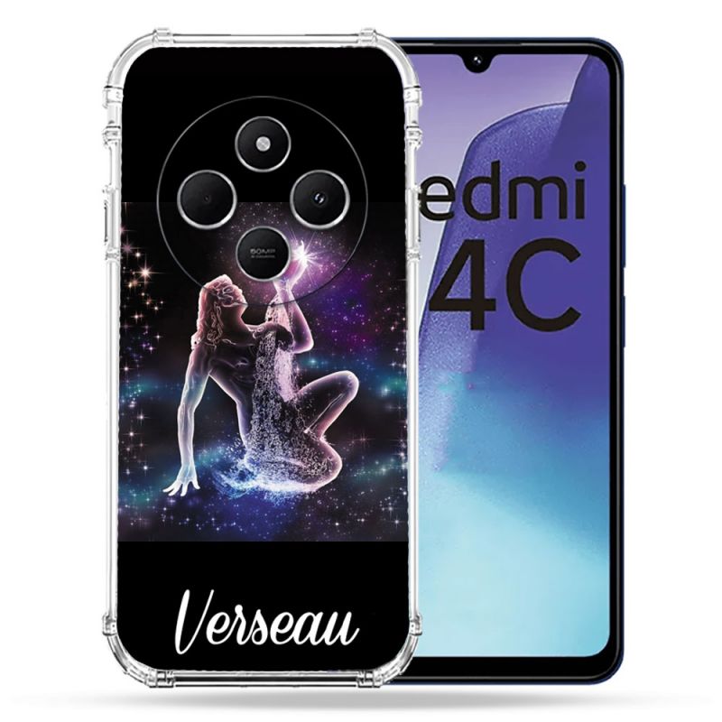 Coque Renforcée Pour Xiaomi Redmi 14C 4G Signe Zodiaque 2 Verseau