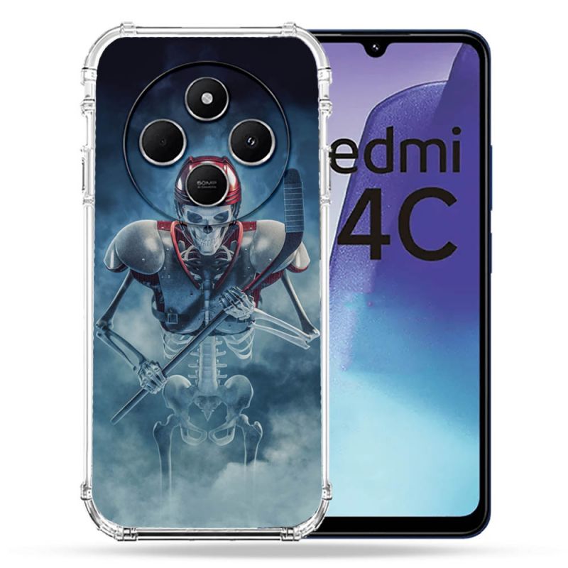 Coque Renforcée Pour Xiaomi Redmi 14C 4G Sport Hockey Squelette