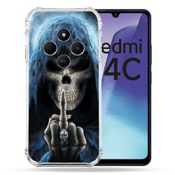 Coque Renforcée Pour Xiaomi Redmi 14C 4G Tete de Mort Doigt