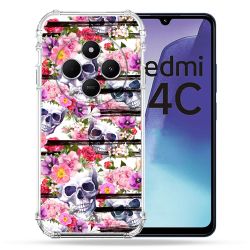 Coque Renforcée Pour Xiaomi Redmi 14C 4G Tete de Mort Pattern