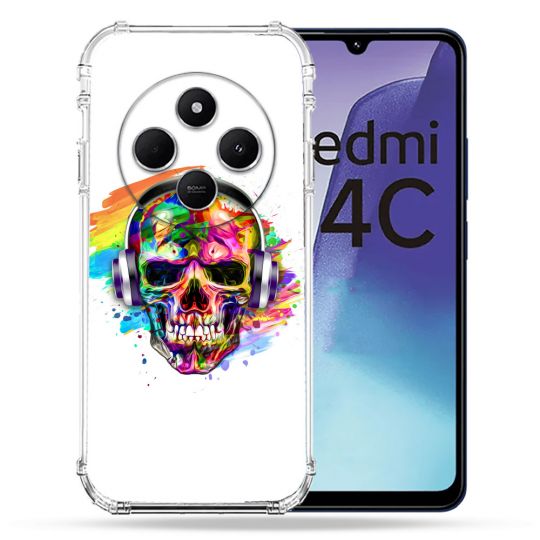 Coque Renforcée Pour Xiaomi Redmi 14C 4G Tete de Mort Tag