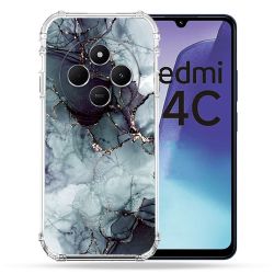 Coque Renforcée Pour Xiaomi Redmi 14C 4G Texture Marbre Gris