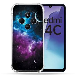 Coque Renforcée Pour Xiaomi Redmi 14C 4G Univers Bleu Violet
