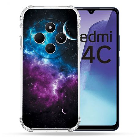 Coque Renforcée Pour Xiaomi Redmi 14C 4G Univers Bleu Violet