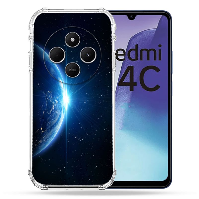 Coque Renforcée Pour Xiaomi Redmi 14C 4G Univers Planete Terre