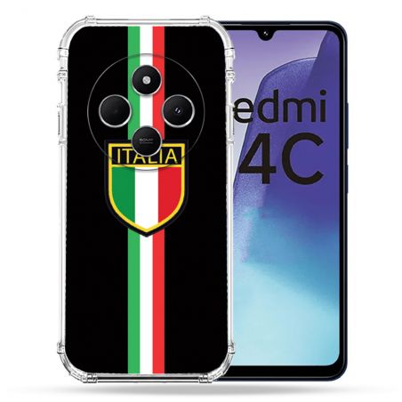 Coque Renforcée Pour Xiaomi Redmi 14C 4G Voyage Italie 3 Noir