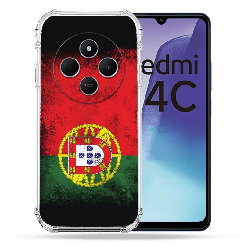 Coque Renforcée Pour Xiaomi Redmi 14C 4G Voyage Portugal Drapeau