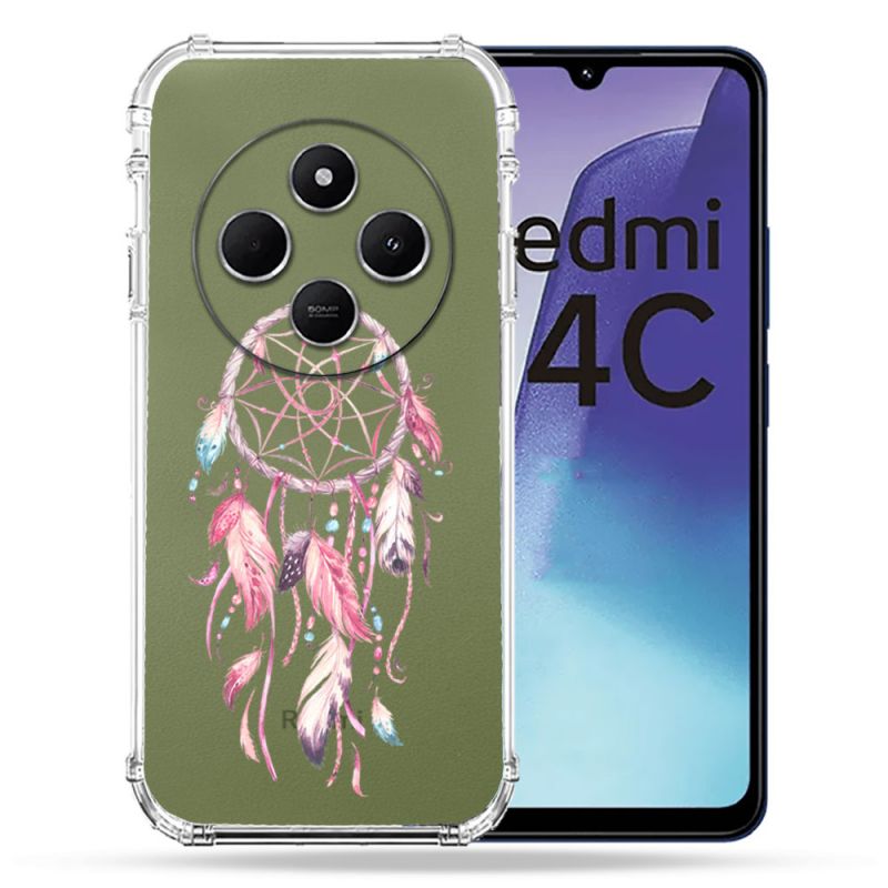 Coque Transparente Pour Xiaomi Redmi 14C 4G Attrape Reve Rose