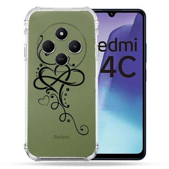Coque Transparente Pour Xiaomi Redmi 14C 4G Cœur infini