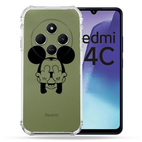 Coque Transparente Pour Xiaomi Redmi 14C 4G Mickey doigt