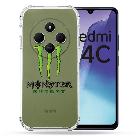 Coque Transparente Pour Xiaomi Redmi 14C 4G Monster Energy