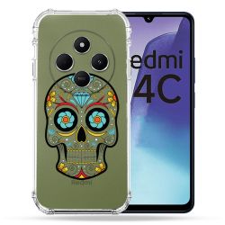 Coque Transparente Pour Xiaomi Redmi 14C 4G Tete Mort Color
