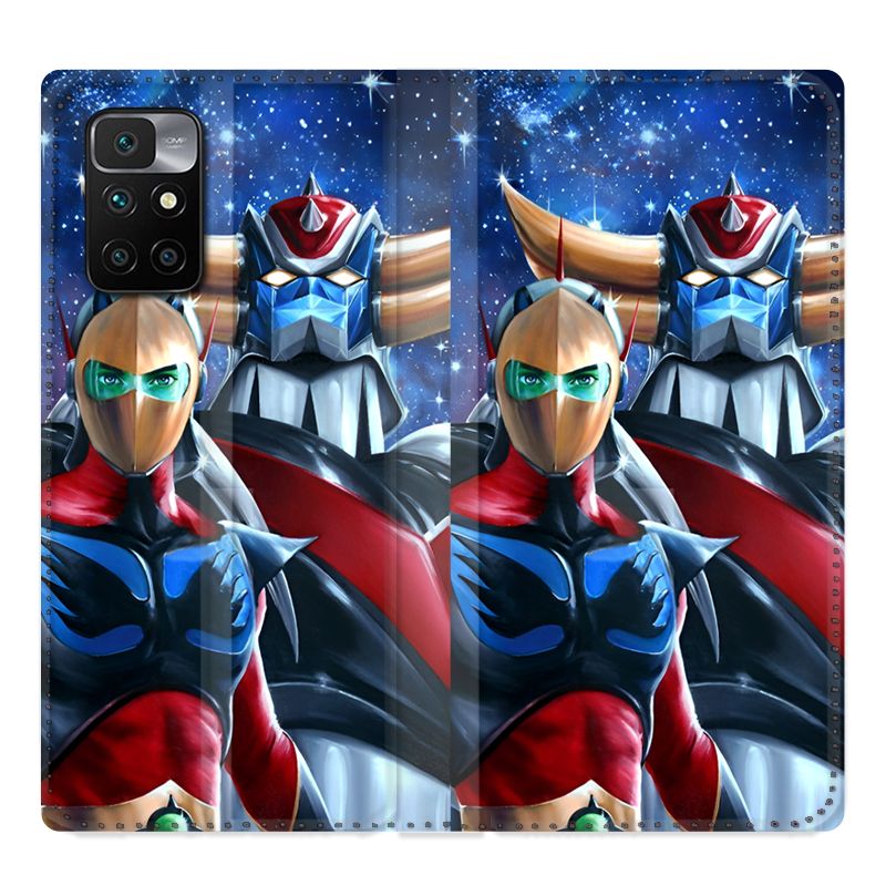 Housse Cuir Portefeuille Pour Xiaomi Redmi 10 Goldorak