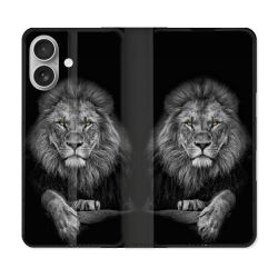Housse Cuir Portefeuille Pour Samsung Galaxy A06 Animal Lion Majestueux