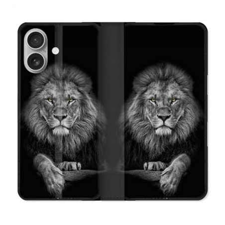 Housse Cuir Portefeuille Pour Samsung Galaxy A06 Animal Lion Majestueux