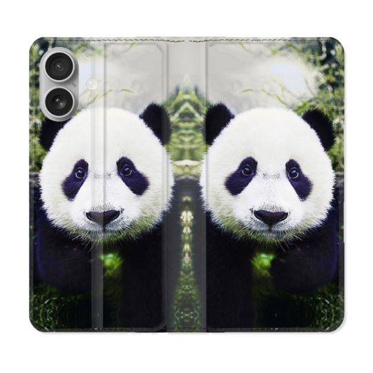 Housse Cuir Portefeuille Pour Samsung Galaxy A06 Animal Panda Color