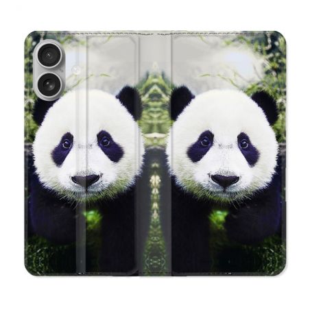 Housse Cuir Portefeuille Pour Samsung Galaxy A06 Animal Panda Color