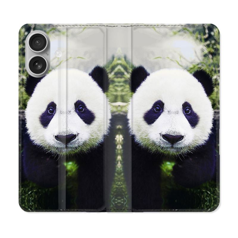 Housse Cuir Portefeuille Pour Samsung Galaxy A06 Animal Panda Color