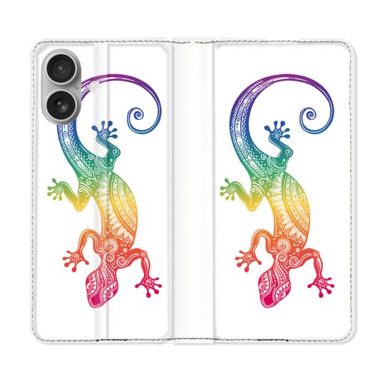 Housse Cuir Portefeuille Pour Samsung Galaxy A06 Animal Salamandre Color