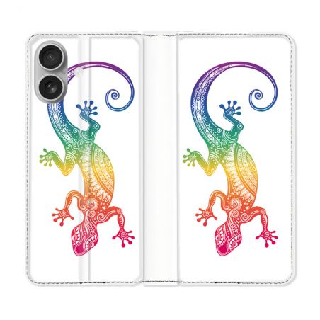 Housse Cuir Portefeuille Pour Samsung Galaxy A06 Animal Salamandre Color