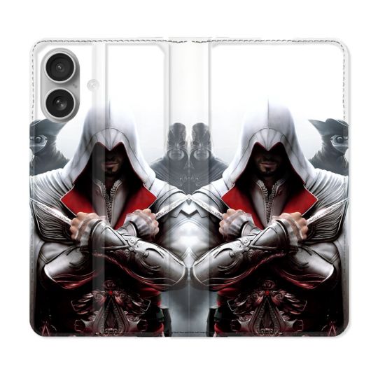 Housse Cuir Portefeuille Pour Samsung Galaxy A06 Assassin Creed Mask