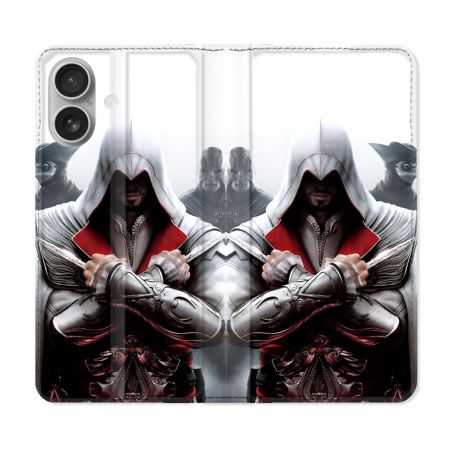 Housse Cuir Portefeuille Pour Samsung Galaxy A06 Assassin Creed Mask