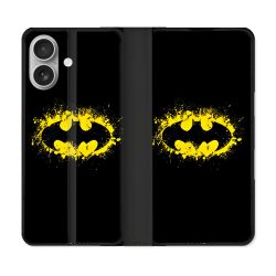 Housse Cuir Portefeuille Pour Samsung Galaxy A06 Batman Logo