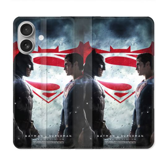 Housse Cuir Portefeuille Pour Samsung Galaxy A06 Batman VS Superman