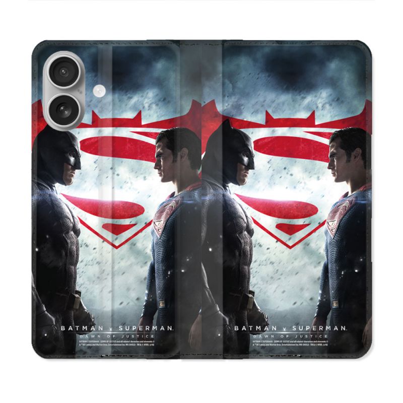 Housse Cuir Portefeuille Pour Samsung Galaxy A06 Batman VS Superman
