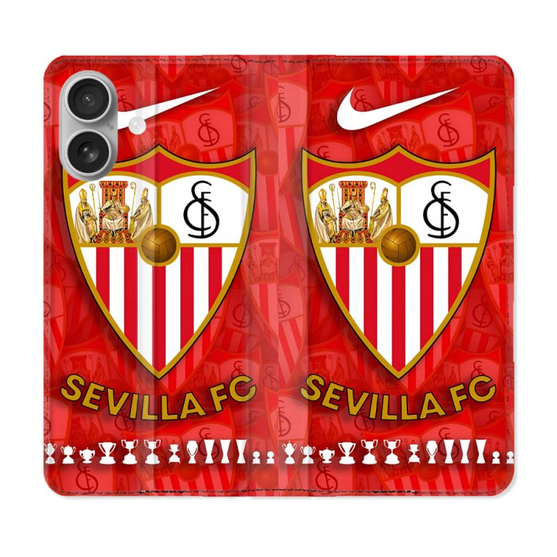 Housse Cuir Portefeuille Pour Samsung Galaxy A06 Foot FC Sevilla