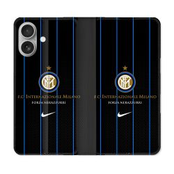 Housse Cuir Portefeuille Pour Samsung Galaxy A06 Foot Inter Milan