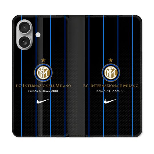 Housse Cuir Portefeuille Pour Samsung Galaxy A06 Foot Inter Milan