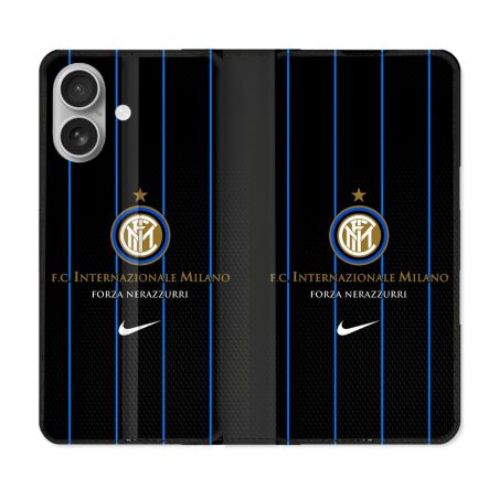 Housse Cuir Portefeuille Pour Samsung Galaxy A06 Foot Inter Milan
