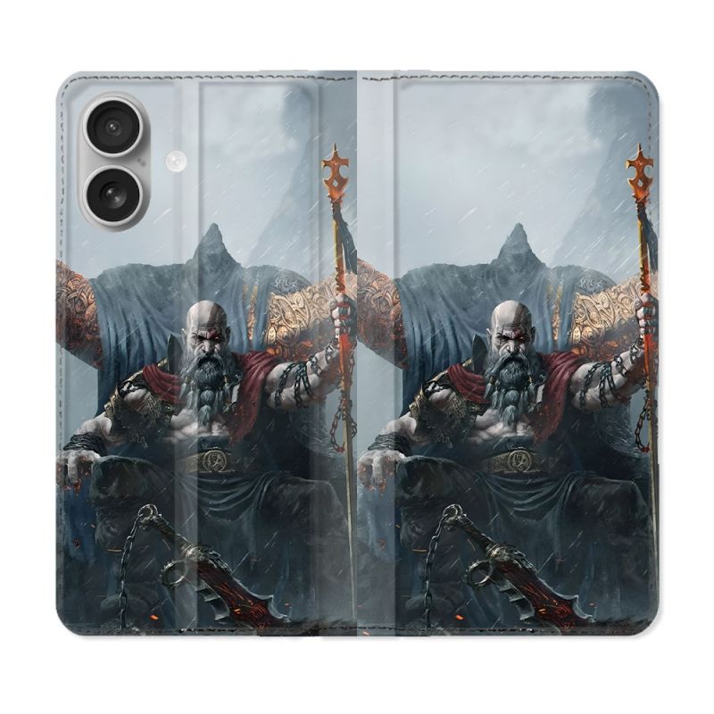 Housse Cuir Portefeuille Pour Samsung Galaxy A06 God Of War