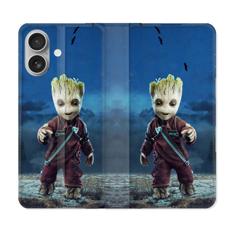 Housse Cuir Portefeuille Pour Samsung Galaxy A06 Groot Bleu