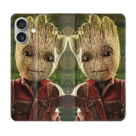 Housse Cuir Portefeuille Pour Samsung Galaxy A06 Groot Vert