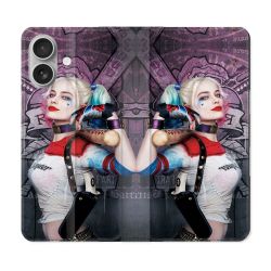 Housse Cuir Portefeuille Pour Samsung Galaxy A06 Harley Quinn Batte