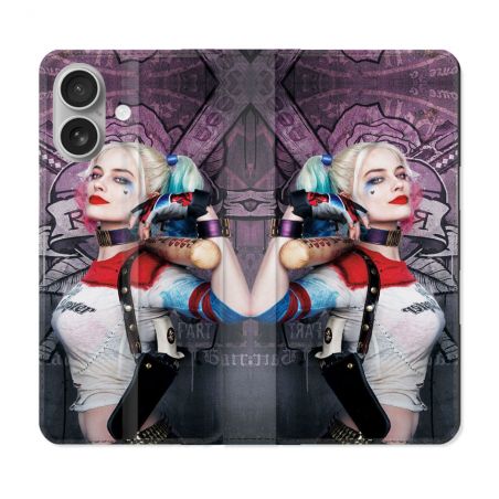 Housse Cuir Portefeuille Pour Samsung Galaxy A06 Harley Quinn Batte