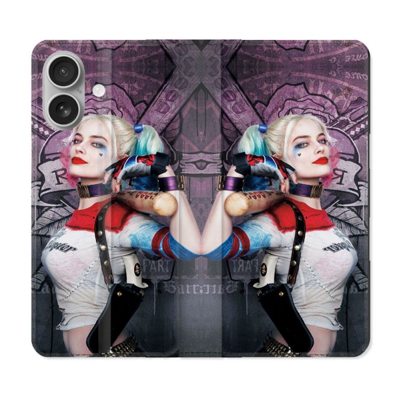Housse Cuir Portefeuille Pour Samsung Galaxy A06 Harley Quinn Batte