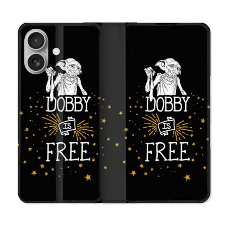 Housse Cuir Portefeuille Pour Samsung Galaxy A06 Harry Potter Dobby Free Noir