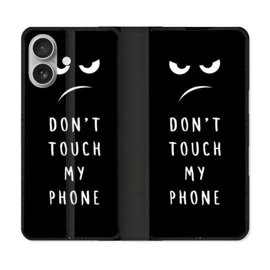 Housse Cuir Portefeuille Pour Samsung Galaxy A06 Humour Don't Touch