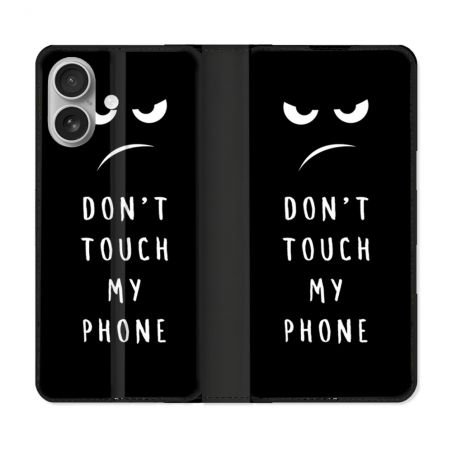 Housse Cuir Portefeuille Pour Samsung Galaxy A06 Humour Don't Touch