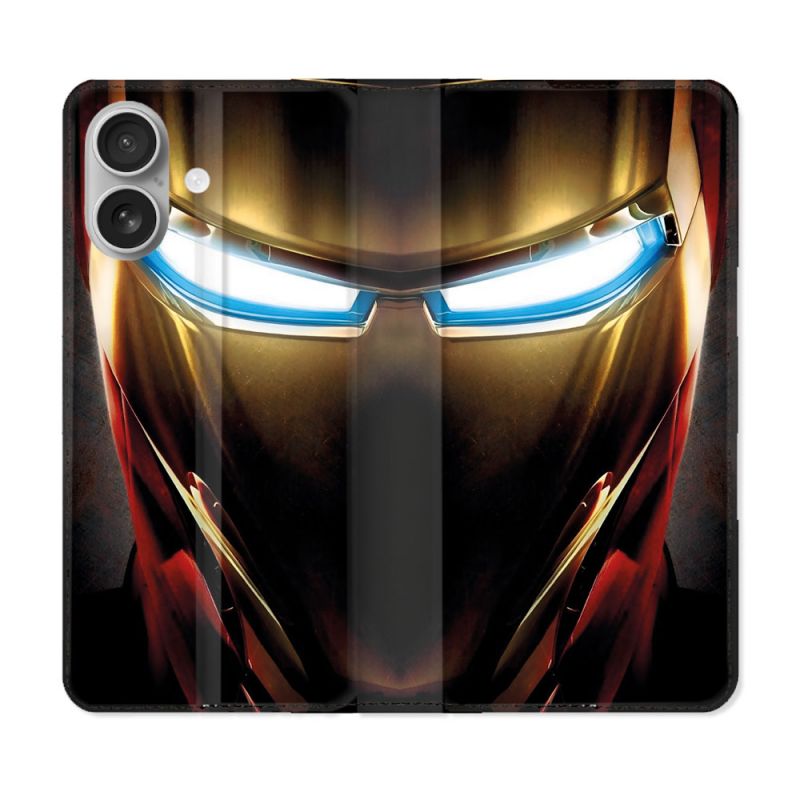 Housse Cuir Portefeuille Pour Samsung Galaxy A06 Iron Man Casque