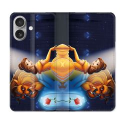 Housse Cuir Portefeuille Pour Samsung Galaxy A06 La Belle et La Bête