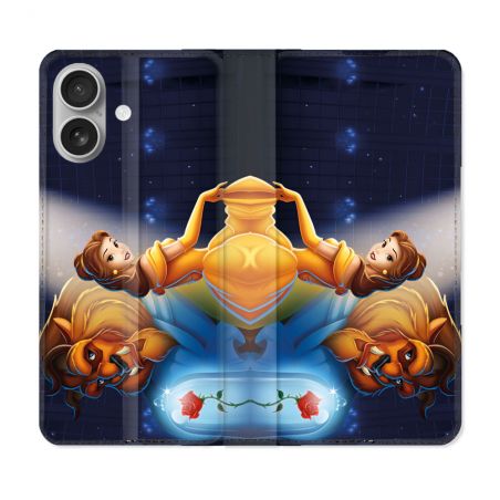 Housse Cuir Portefeuille Pour Samsung Galaxy A06 La Belle et La Bête