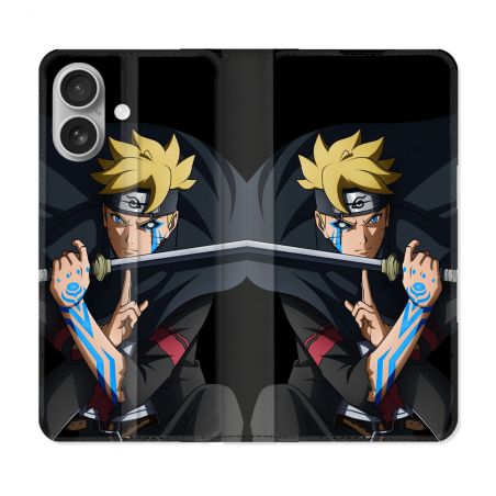 Housse Cuir Portefeuille Pour Samsung Galaxy A06 Manga Boruto Tatouage