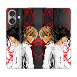 Housse Cuir Portefeuille Pour Samsung Galaxy A06 Manga Death Note Duo