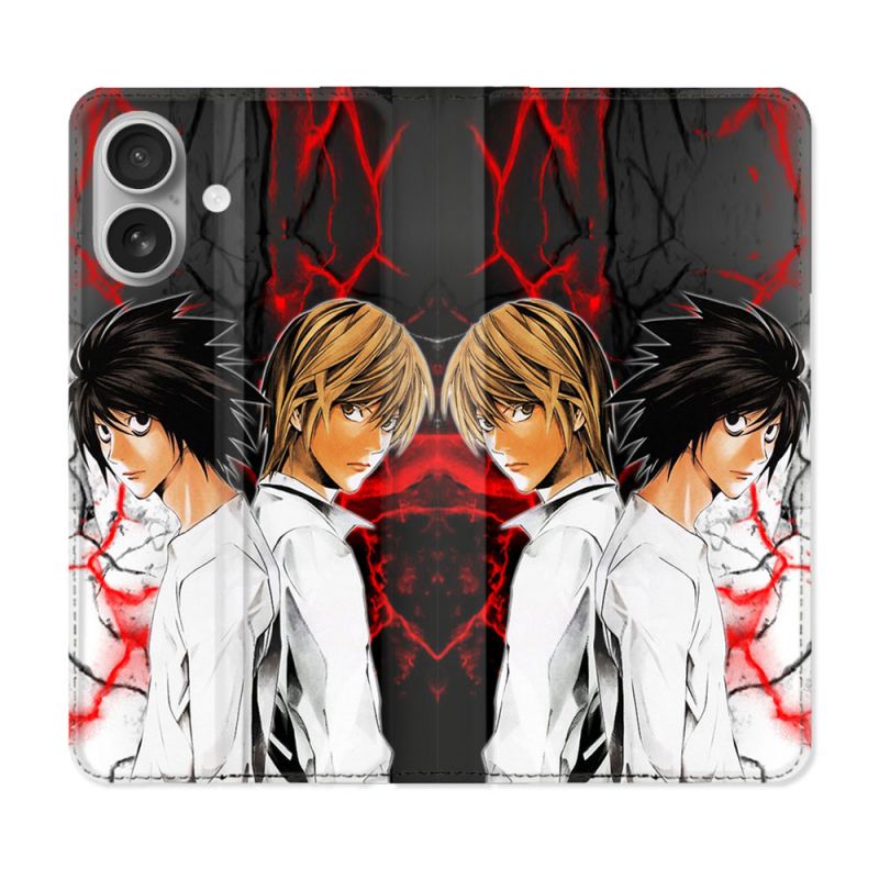 Housse Cuir Portefeuille Pour Samsung Galaxy A06 Manga Death Note Duo