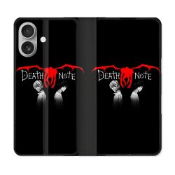 Housse Cuir Portefeuille Pour Samsung Galaxy A06 Manga Death Note Noir