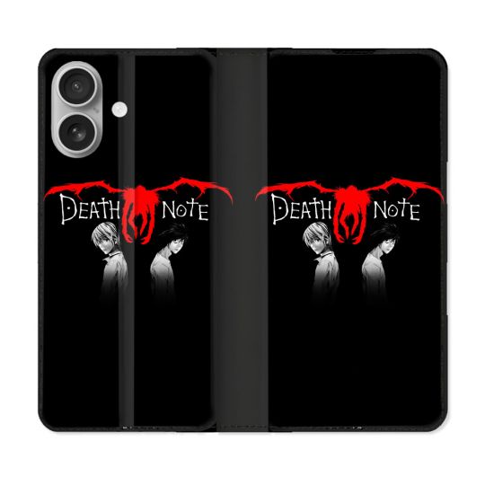 Housse Cuir Portefeuille Pour Samsung Galaxy A06 Manga Death Note Noir